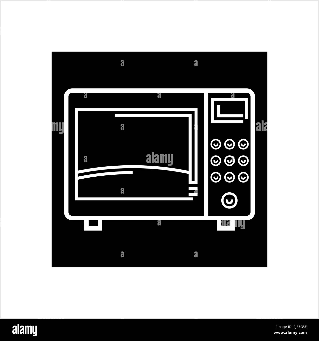 Microwave Icon, Microwave Vector Art Illustration Stock Vector Image ...