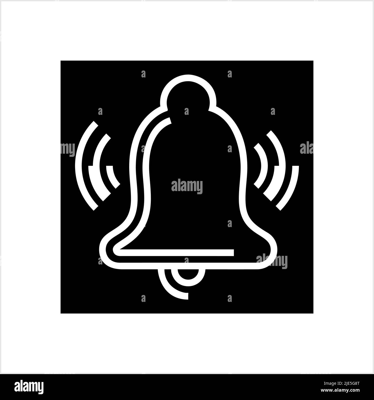 Ringing Bell Icon, Ringing Bell Sound Icon Vector Art Illustration