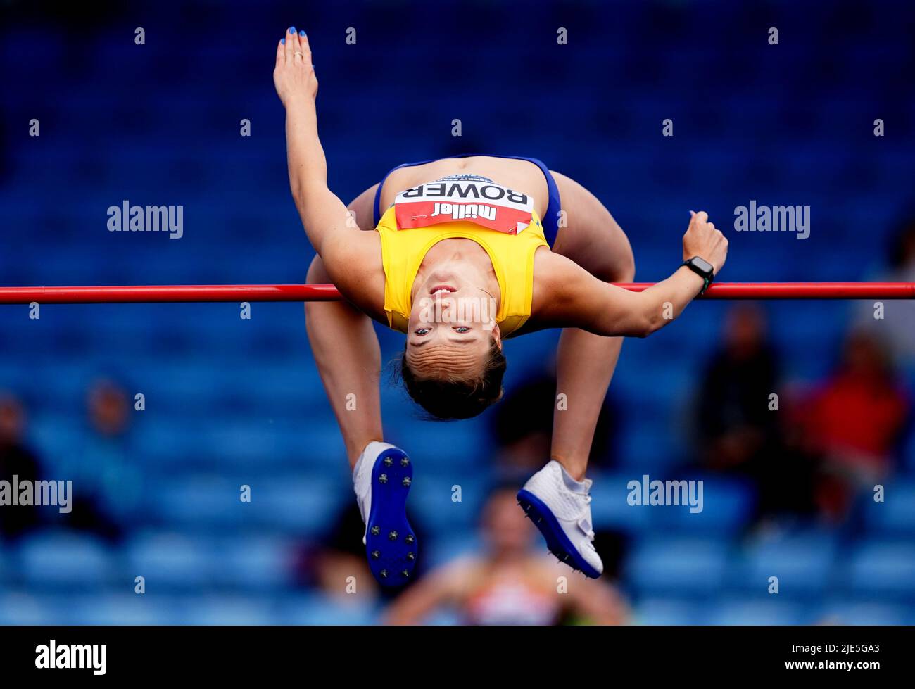 Grace Bower in the Women’s High Jump Heptathlon during day two of the