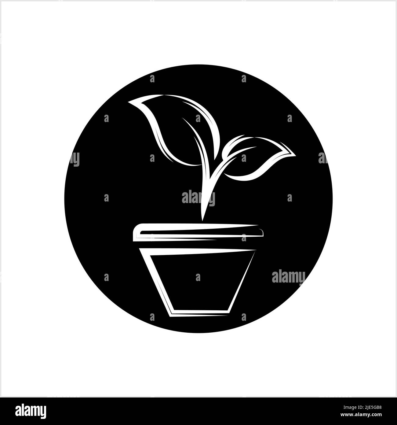 Plant Pot Icon Vector Art Illustration Stock Vector Image & Art - Alamy