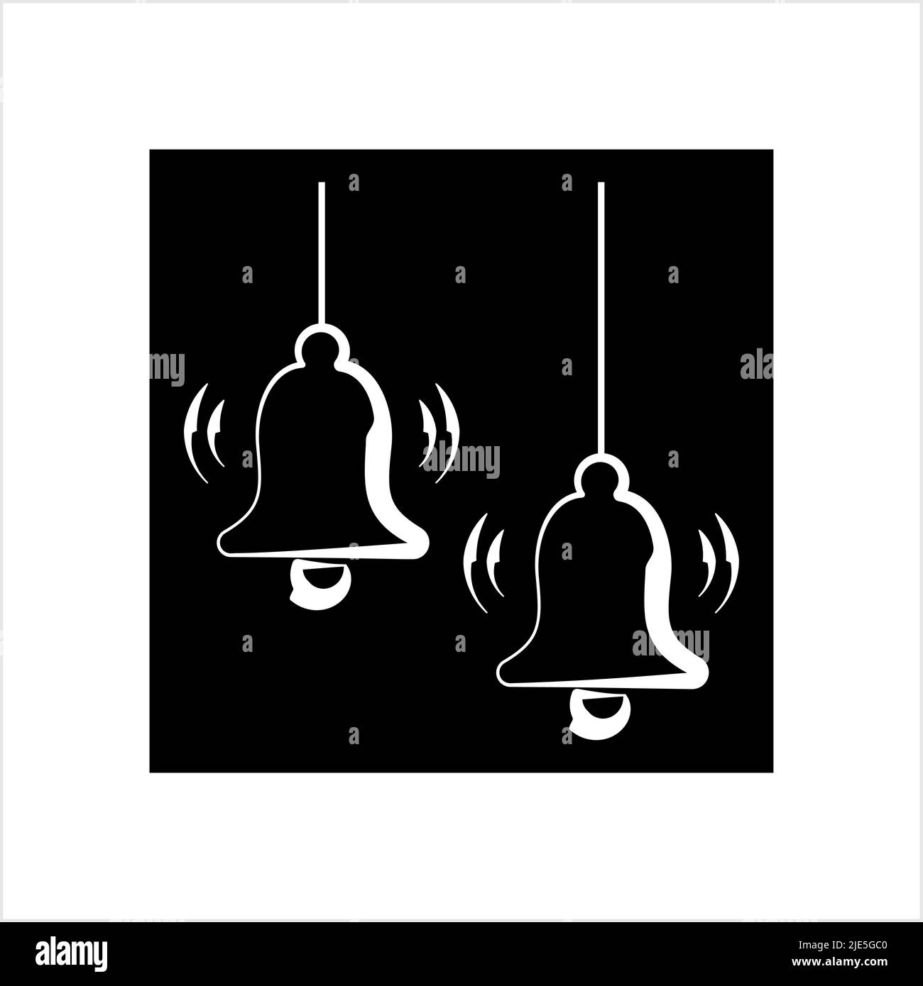 Ringing Bell Icon, Ringing Bell Sound Icon Vector Art Illustration
