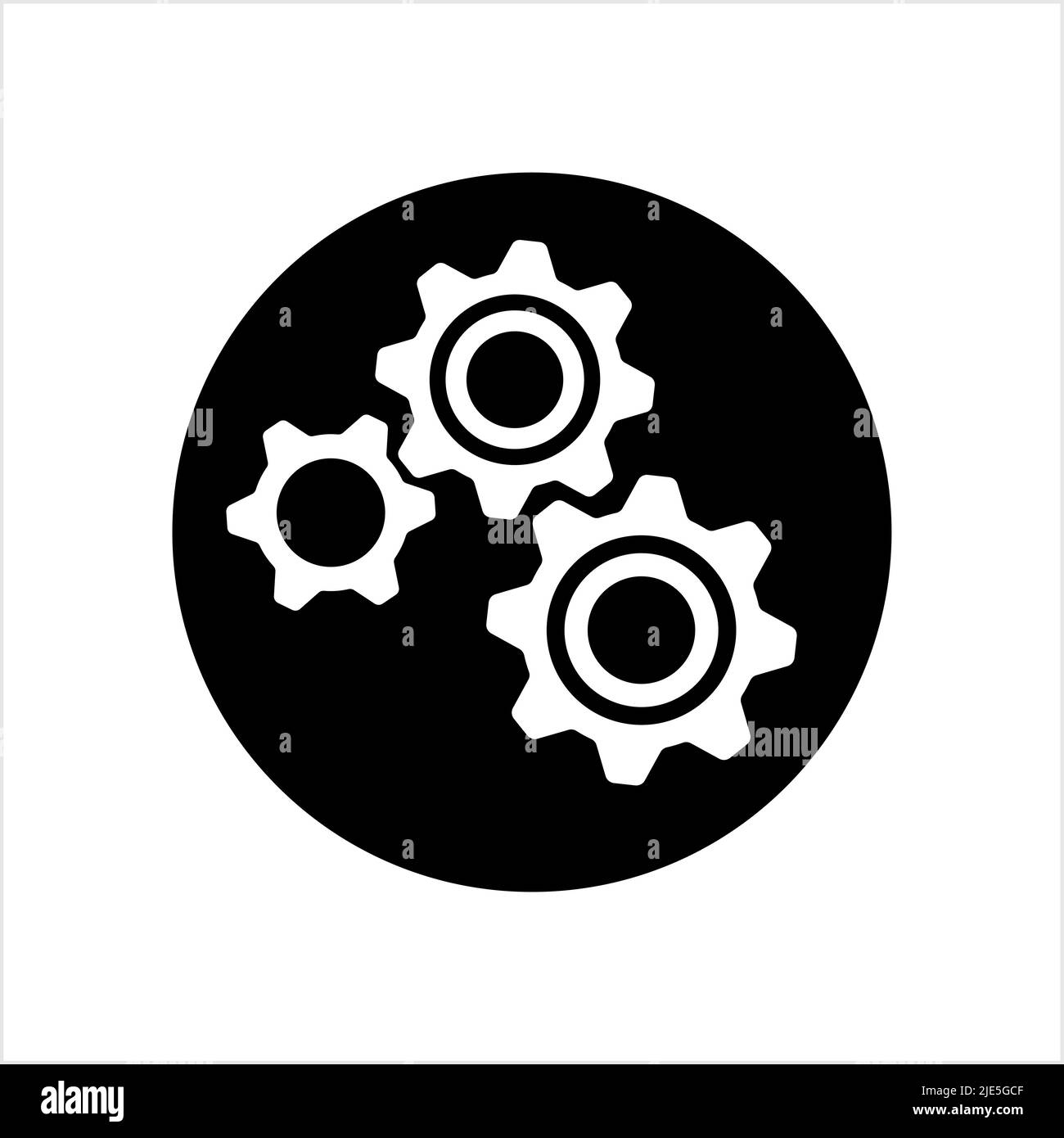 Setting Icon, Gear, User Preference Setting Vector Art Illustration ...