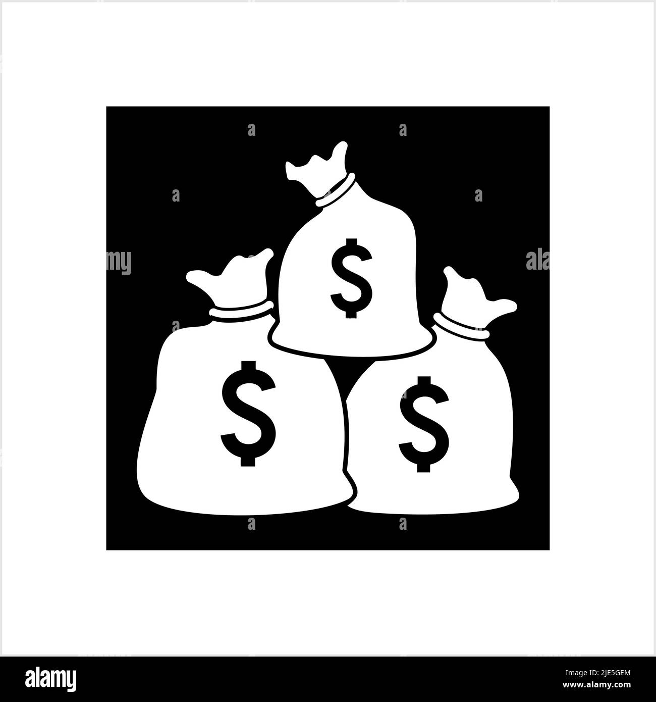 Clip art money bag Black and White Stock Photos & Images - Alamy
