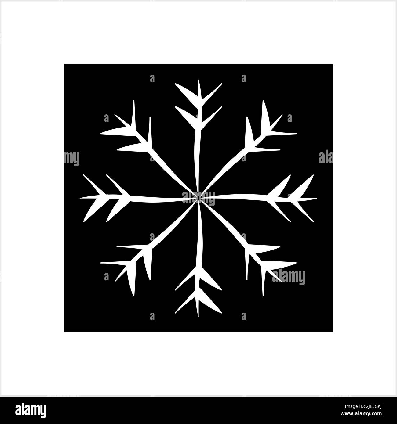 Snowflake Icon, Snow Vector Art Illustration Stock Vector Image & Art ...