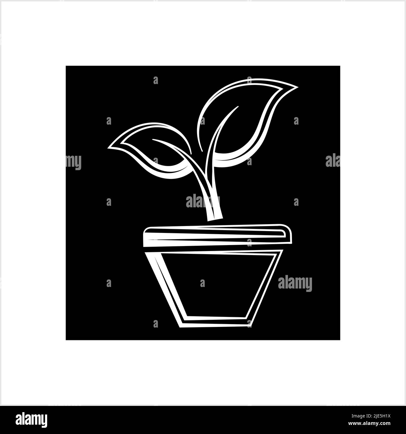 Plant Pot Icon Vector Art Illustration Stock Vector Image & Art - Alamy