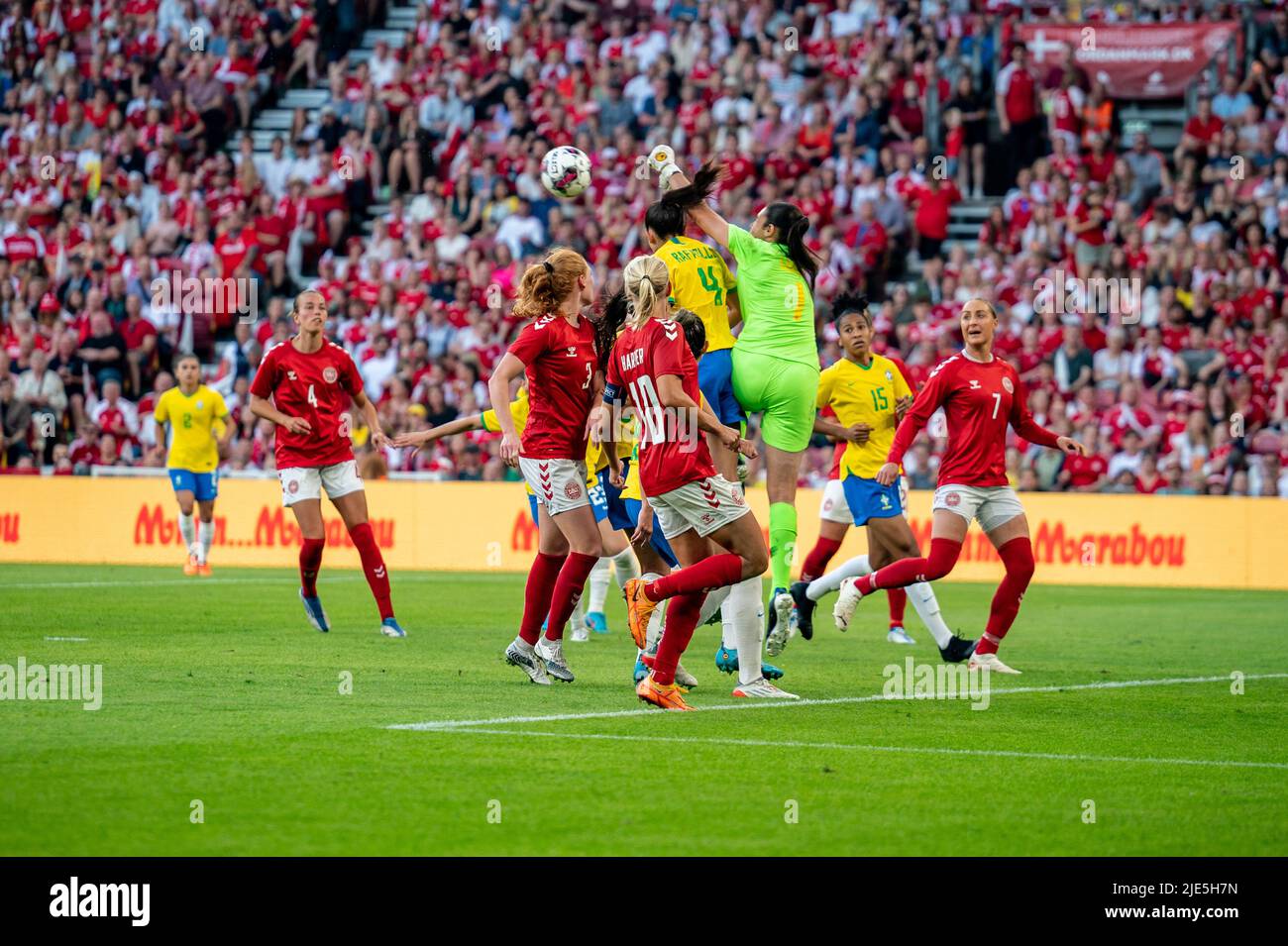 Copenhagen, Denmark. 24th June, 2022. Goalkeeper Lorena (1) of Brazil