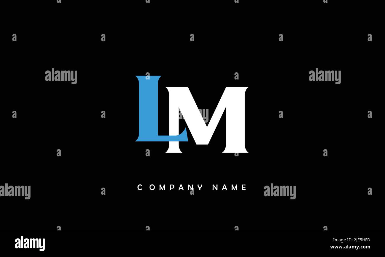 LM, ML Abstract Letters Logo Monogram Stock Vector