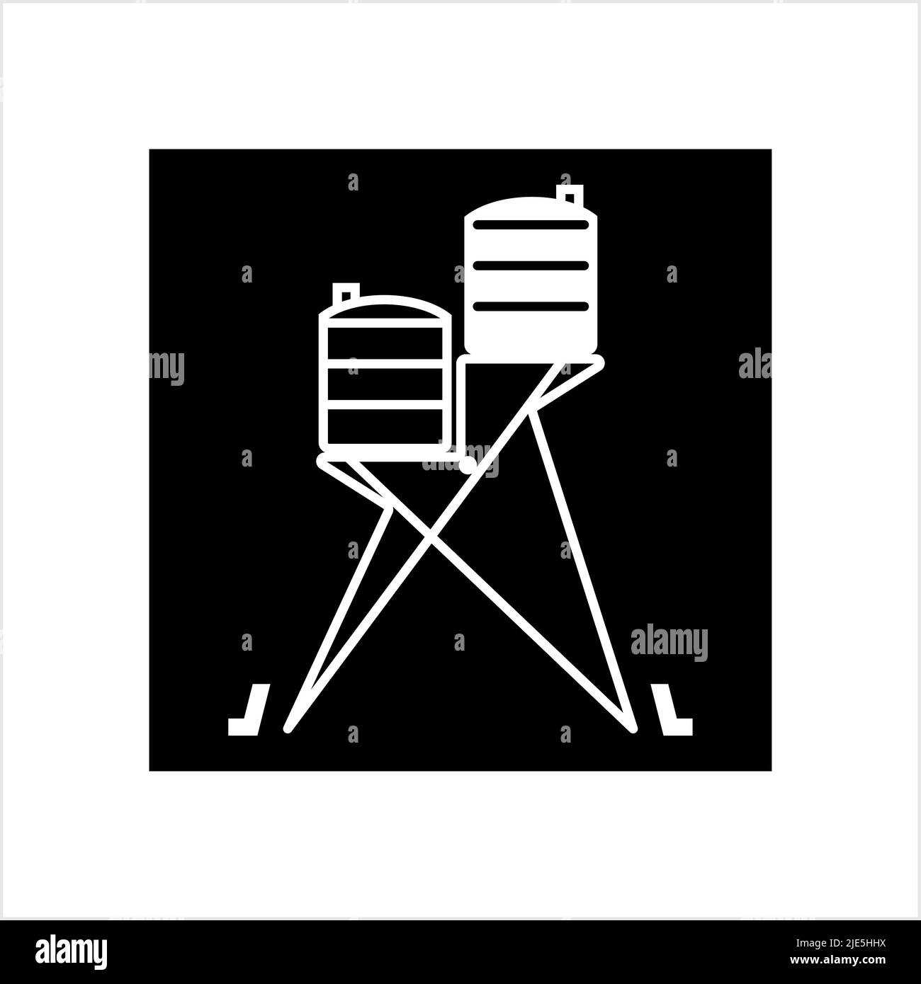 Water Tower Icon Vector Art Illustration Stock Vector Image & Art - Alamy