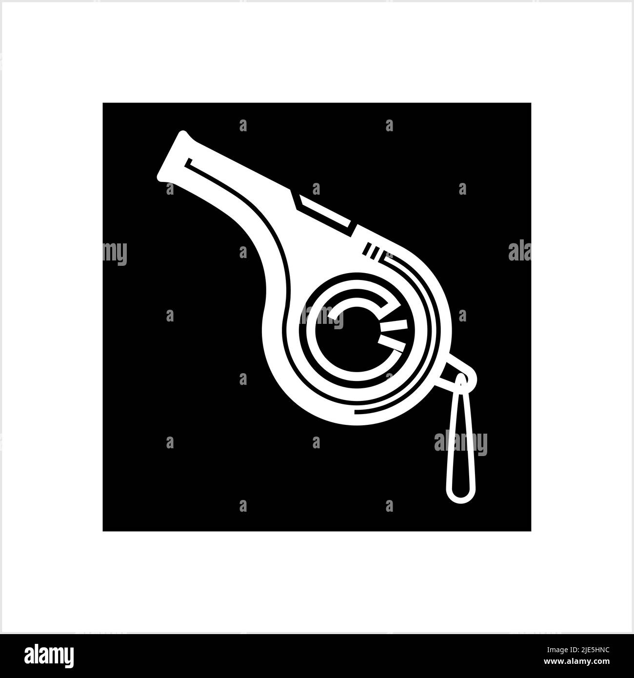 Whistle Icon, Creative Design Vector Art Illustration Stock Vector