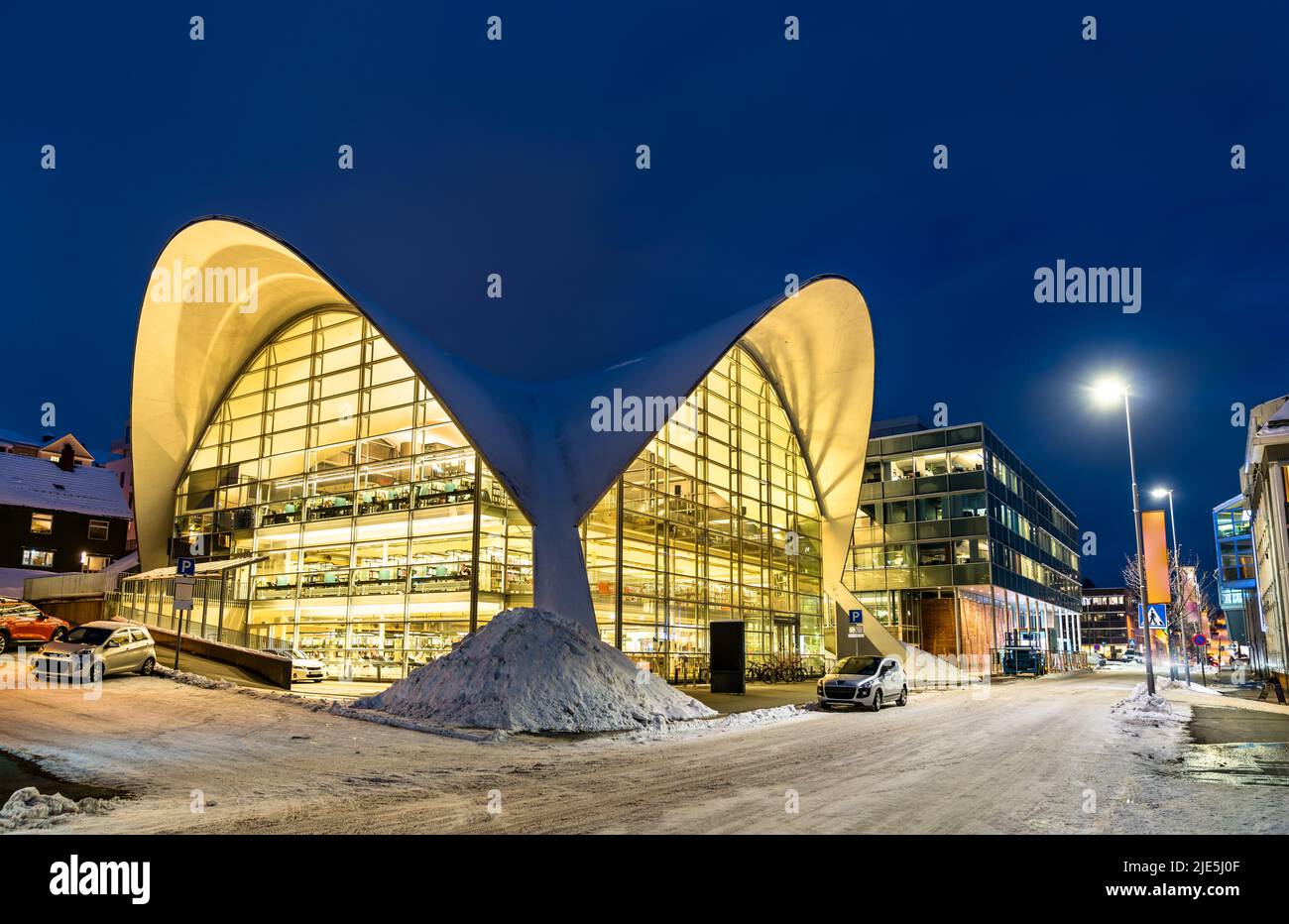 Tromso City Library and Archive in Norway Stock Photo