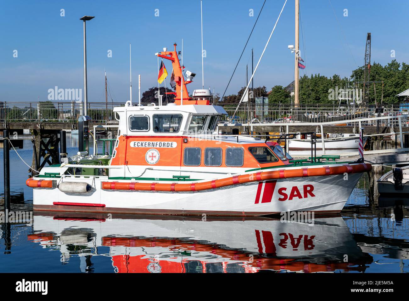 DGzRS SAR lifeboat ECKERNFÖRDE in the port of Eckernförde Stock Photo