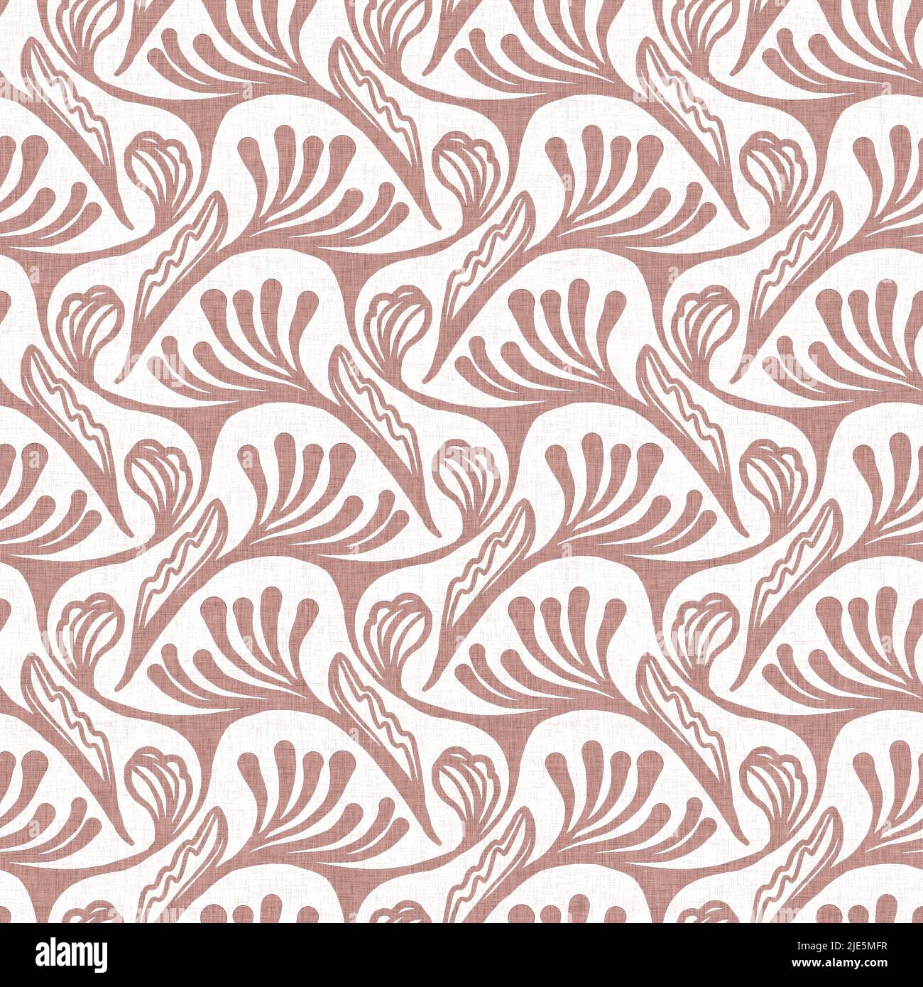 Gender neutral pink foliage leaf seamless raster background. Simple