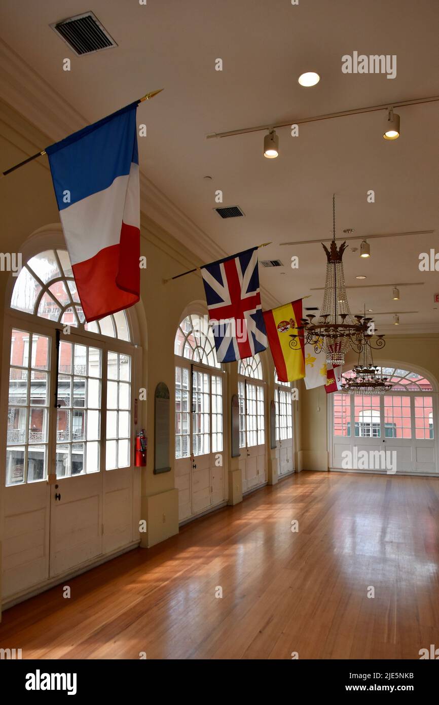 The Cabildo, the Louisiana State Museum of former capital of New Spain’s and New France’s Louisiana colonies Stock Photo
