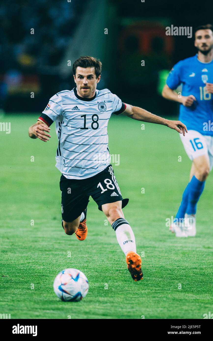 Mönchengladbach, Borussia-Park, 14.06.22: Jonas Hofmann (Germany) am Ball beim Länderspiel zwischen Deutschland vs. Italien.  Foto: pressefoto Mika Vo Stock Photo