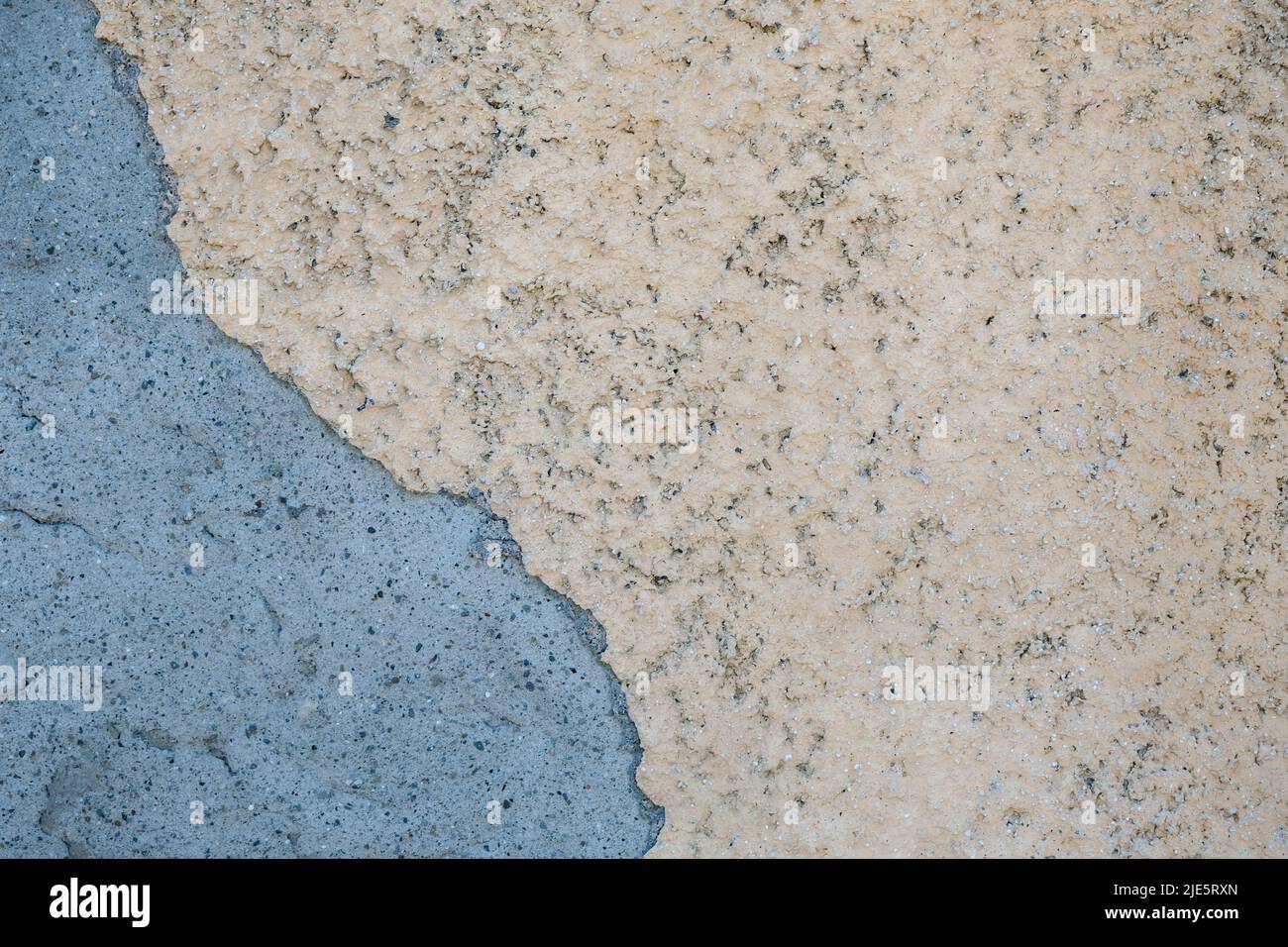 Worn stucco and concrete for textures and backgrounds. Stock Photo