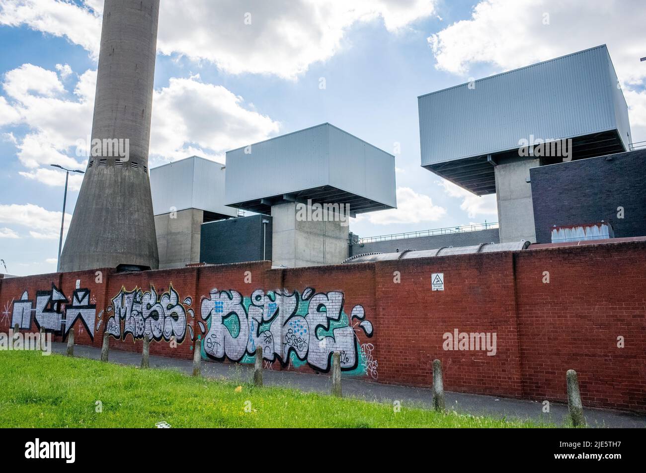 Taylors Lane Power Station owned by Uniper, situated in Willesden, north-west London. Stock Photo