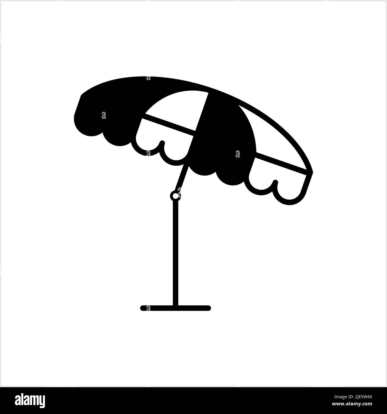 Beach Umbrella Icon Vector Art Illustration Stock Vector Image & Art ...