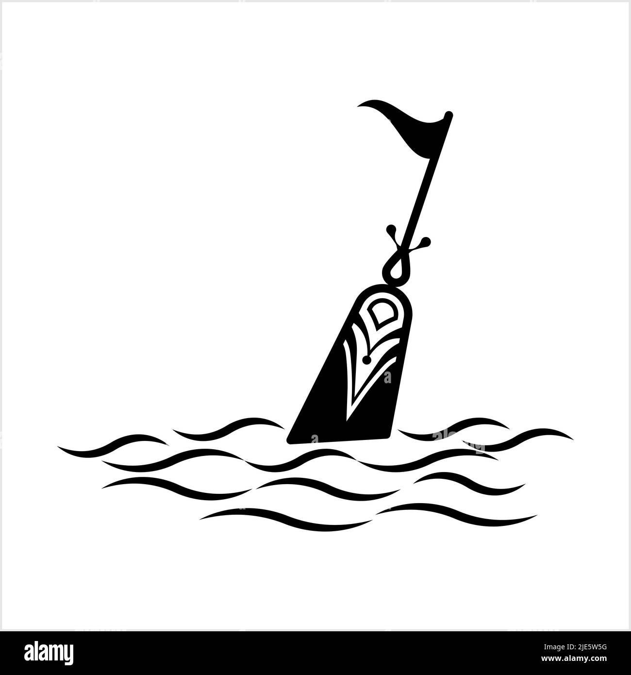 Buoy Icon, Float Buoy Icon Vector Art Illustration Stock Vector Image ...