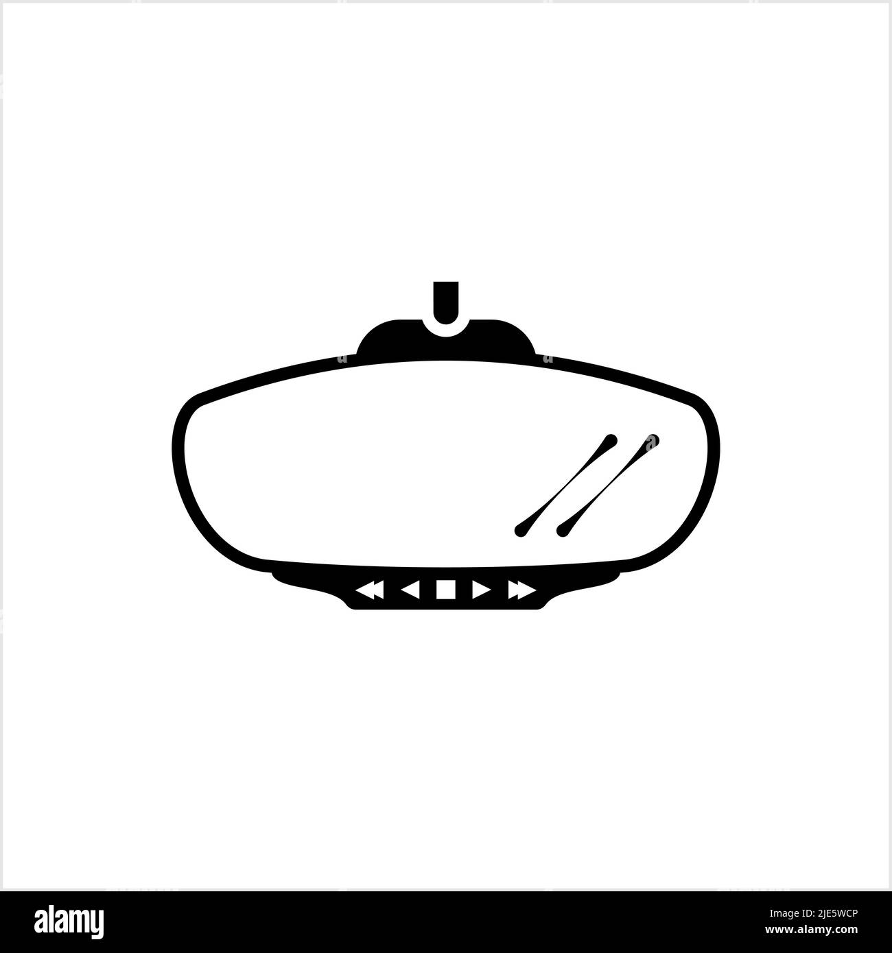 Car Rear View Mirror Icon Vector Art Illustration Stock Vector Image