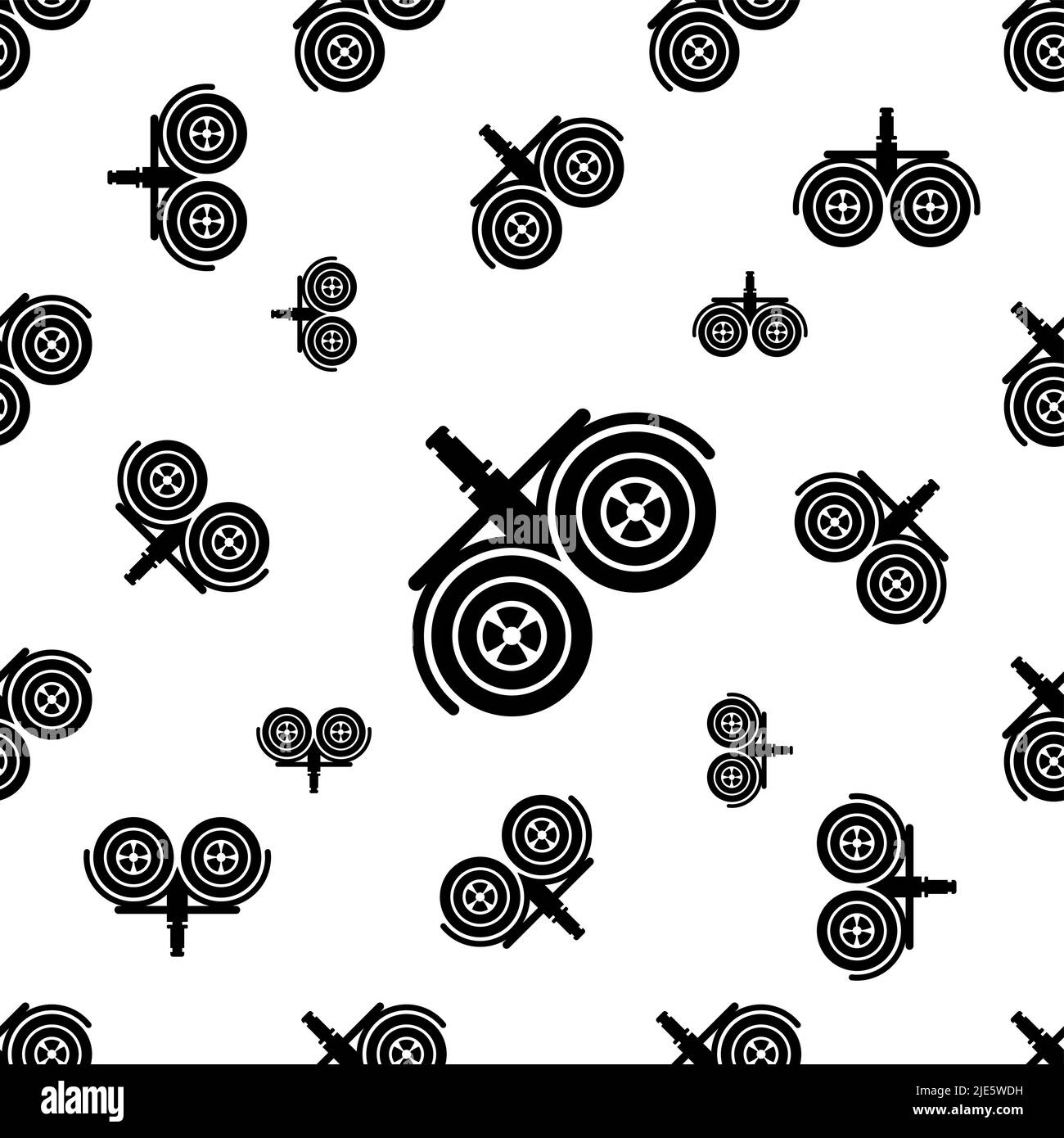Caster Wheel Icon Seamless Pattern Vector Art Illustration Stock Vector ...