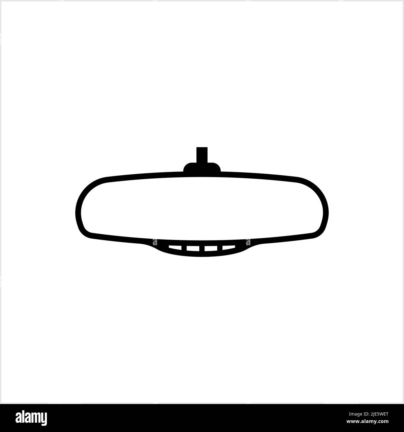 Car Rear View Mirror Icon Vector Art Illustration Stock Vector Image