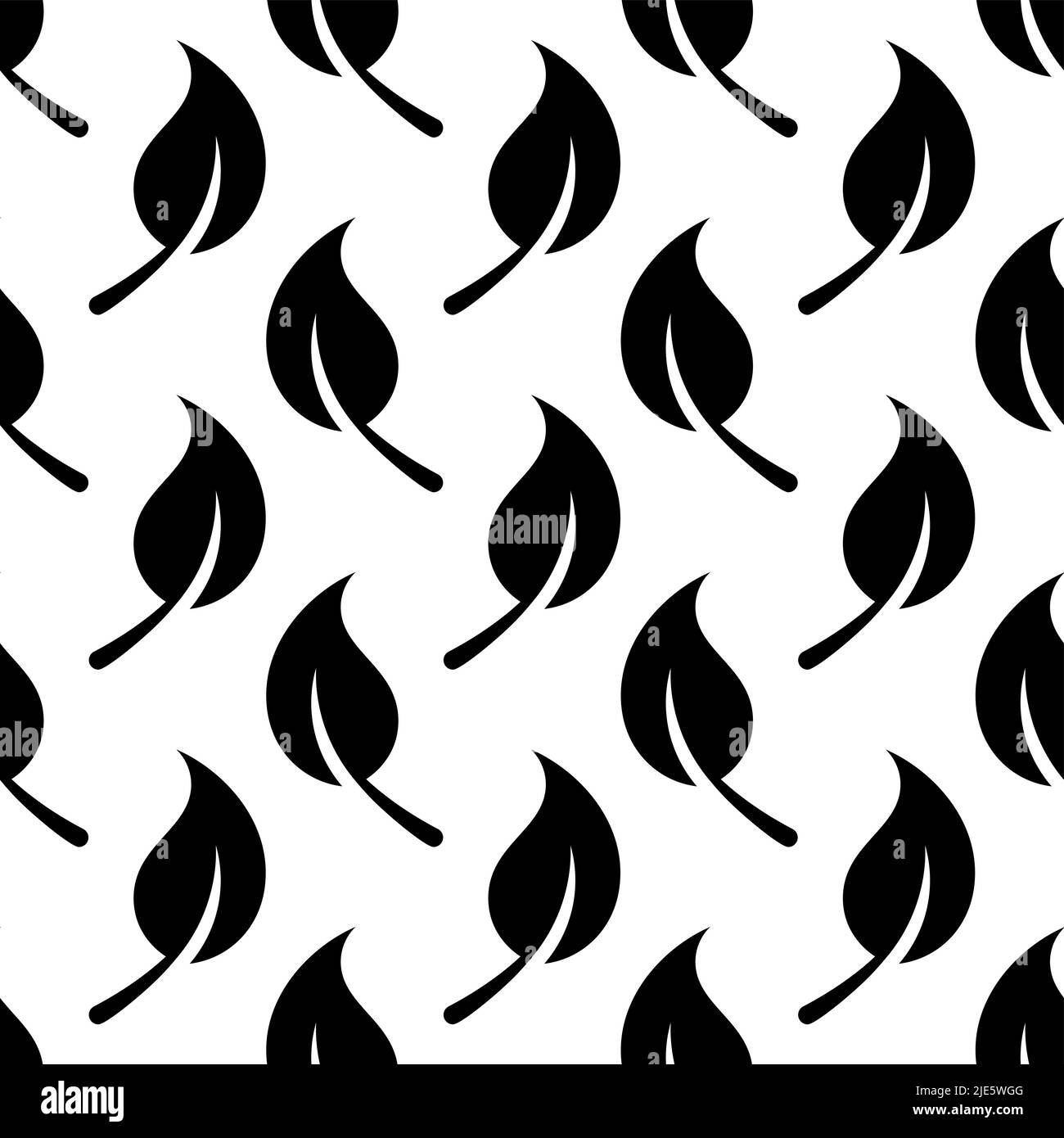 Leaf Icon Seamless Pattern Vector Art Illustration Stock Vector Image ...