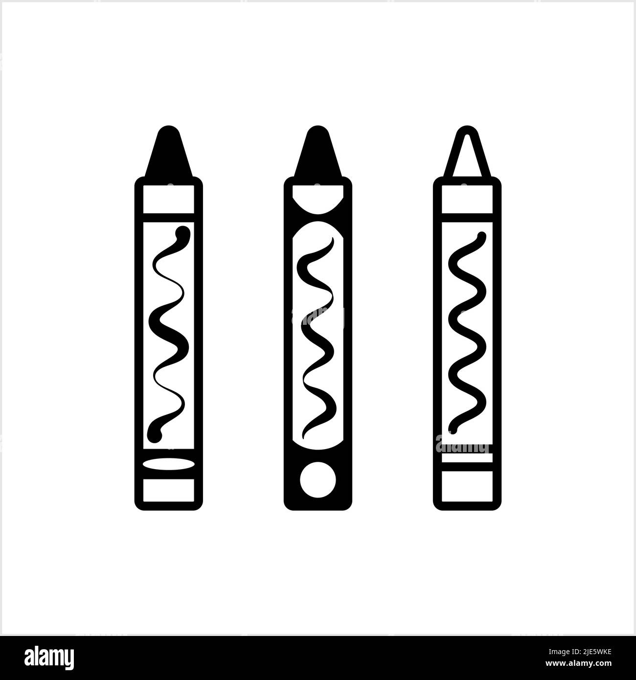 Crayon Icon, Drawing Crayon Vector Art Illustration Stock Vector Image