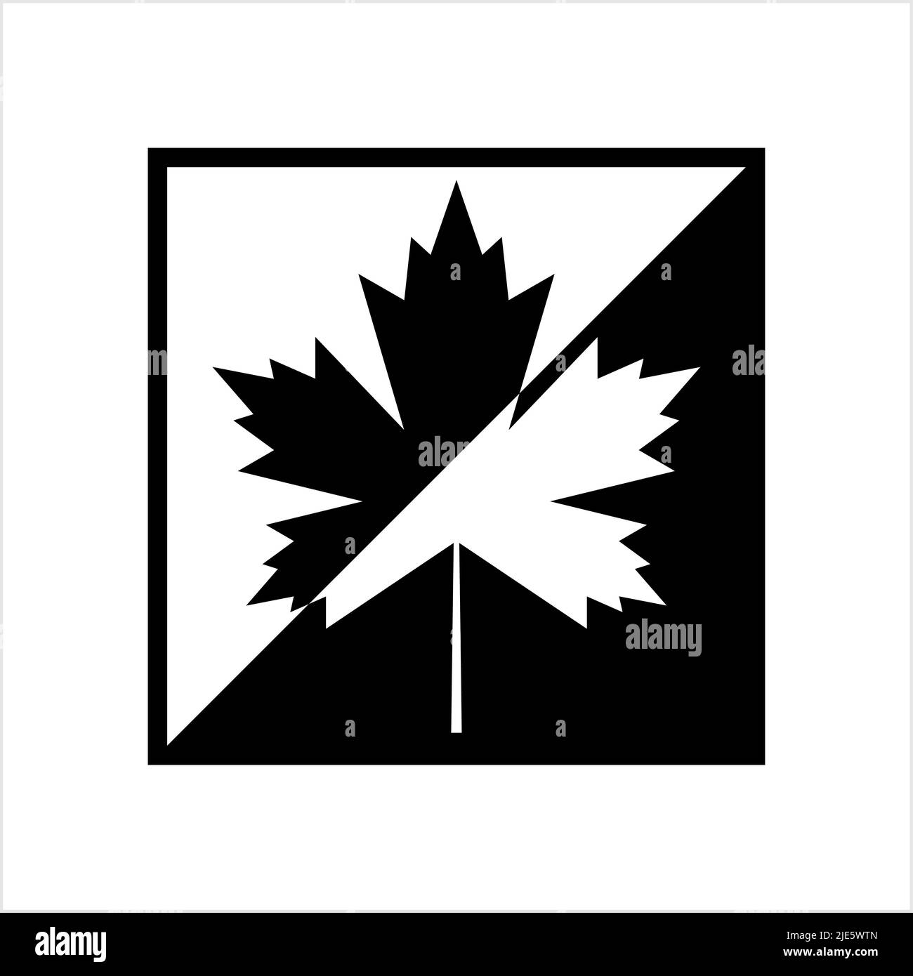 Canada flag vector art Black and White Stock Photos & Images - Alamy