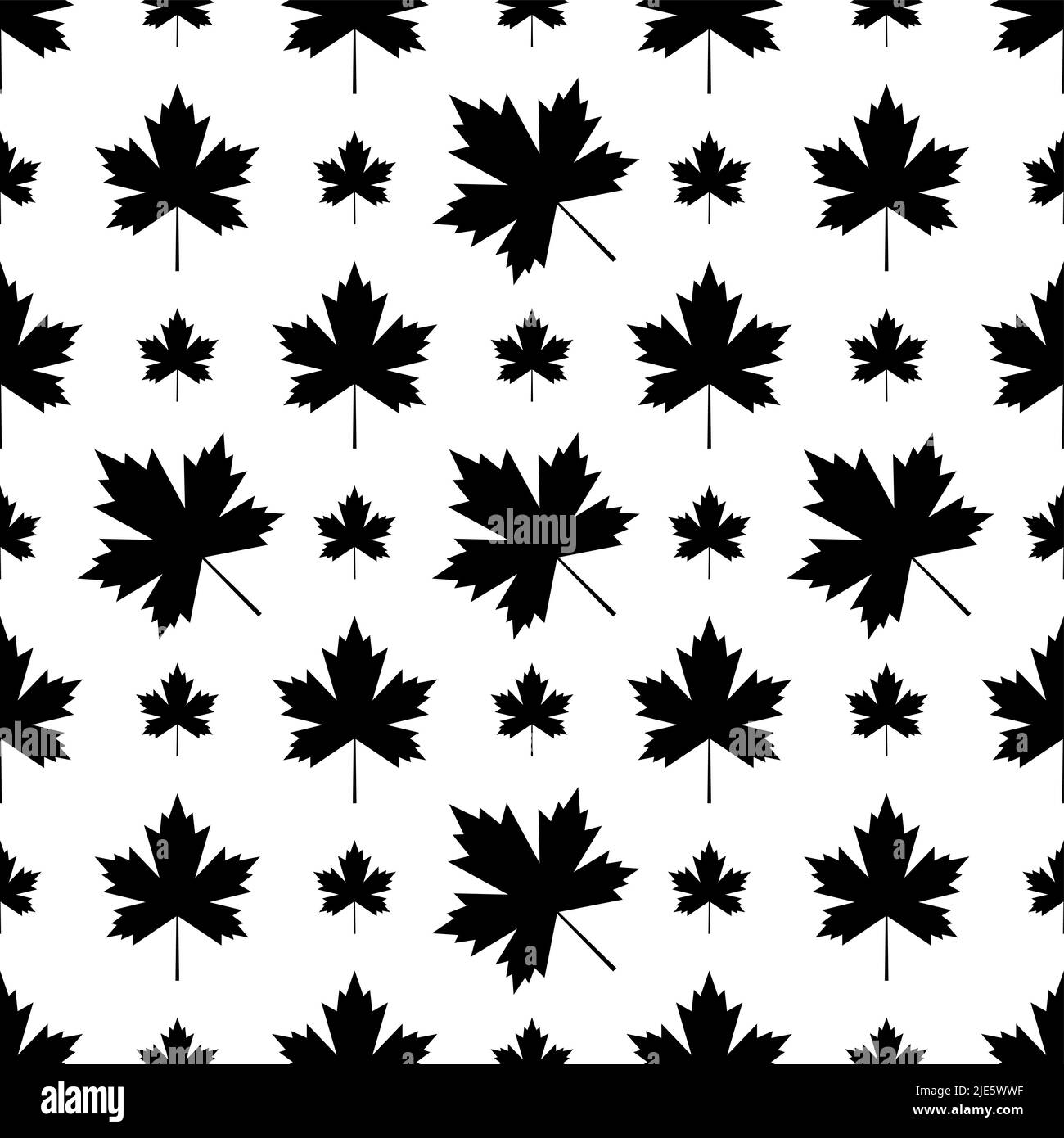 Maple Leaf Icon Seamless Pattern Vector Art Illustration Stock Vector ...