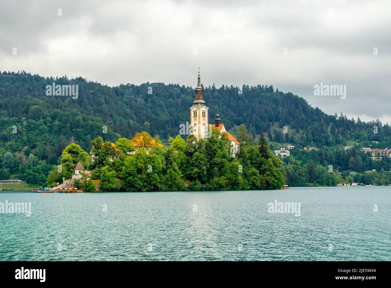 Hike around Lake Bled at the foot of the Pokljuka plateau - Gorenjska - Slovenia Stock Photo