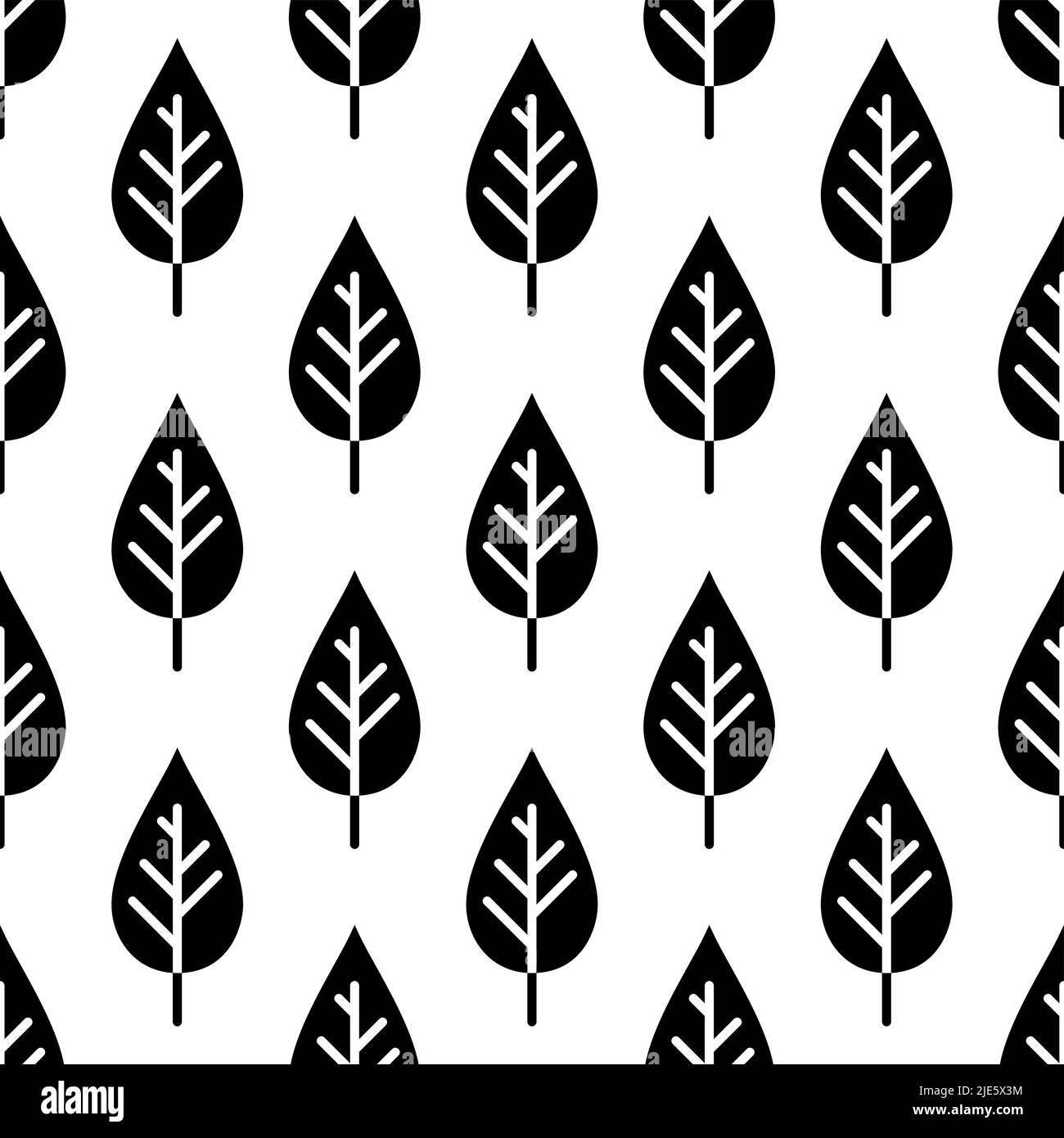 Leaf Icon Seamless Pattern Vector Art Illustration Stock Vector Image ...