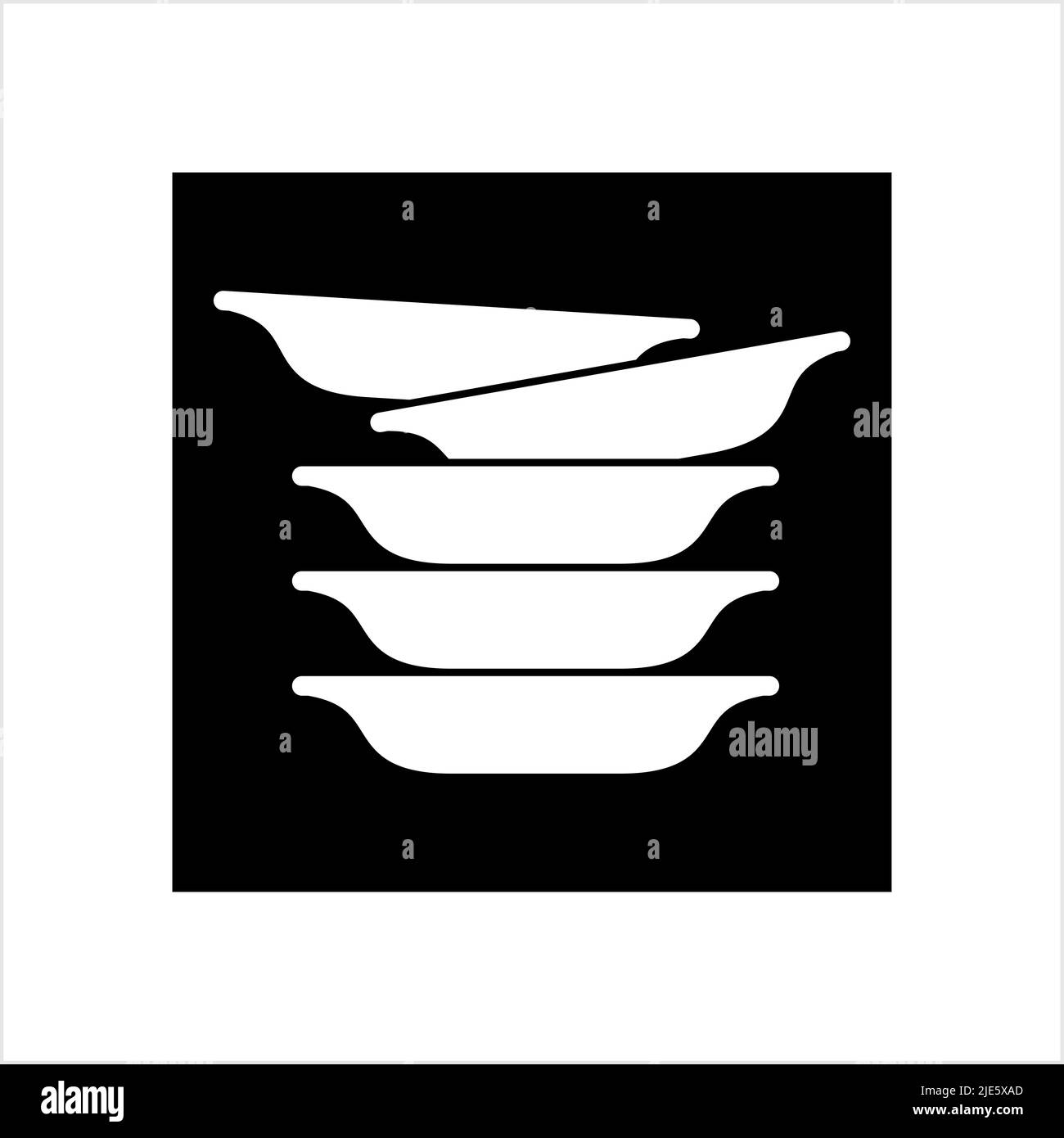 Stack Of Food Plates Icon Vector Art Illustration Stock Vector Image