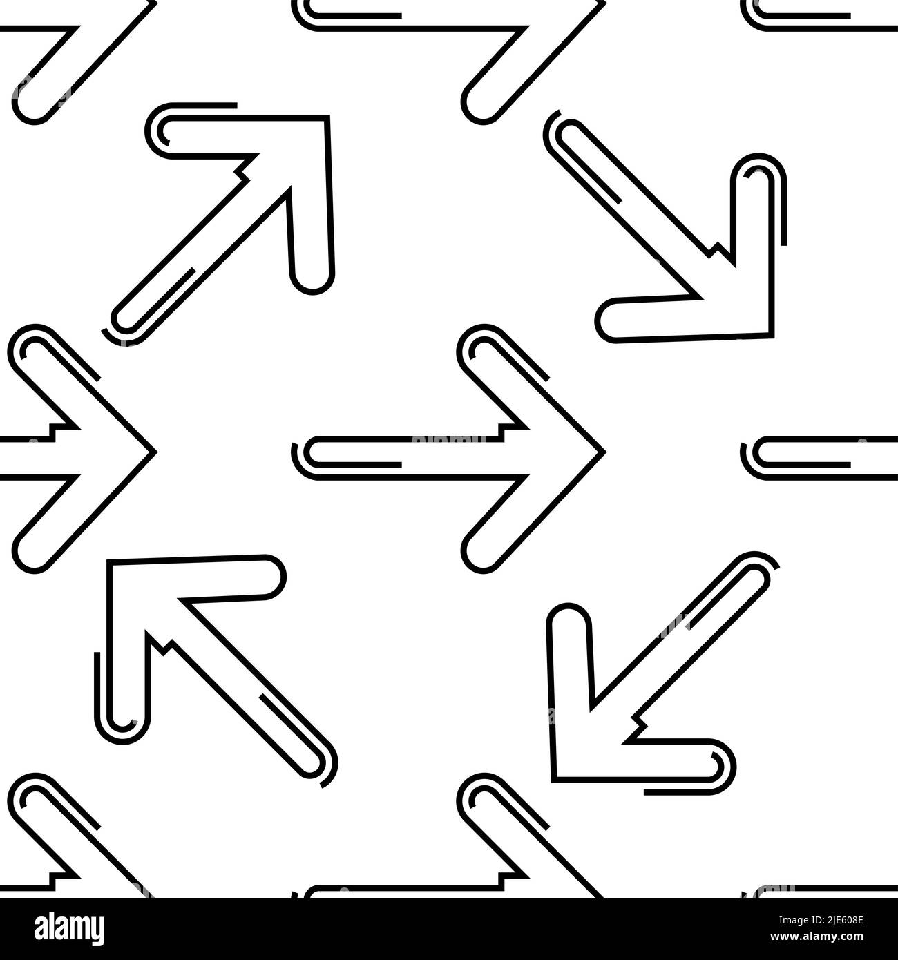 Arrow Icon Seamless Pattern, Direction Arrow Icon Vector Art ...