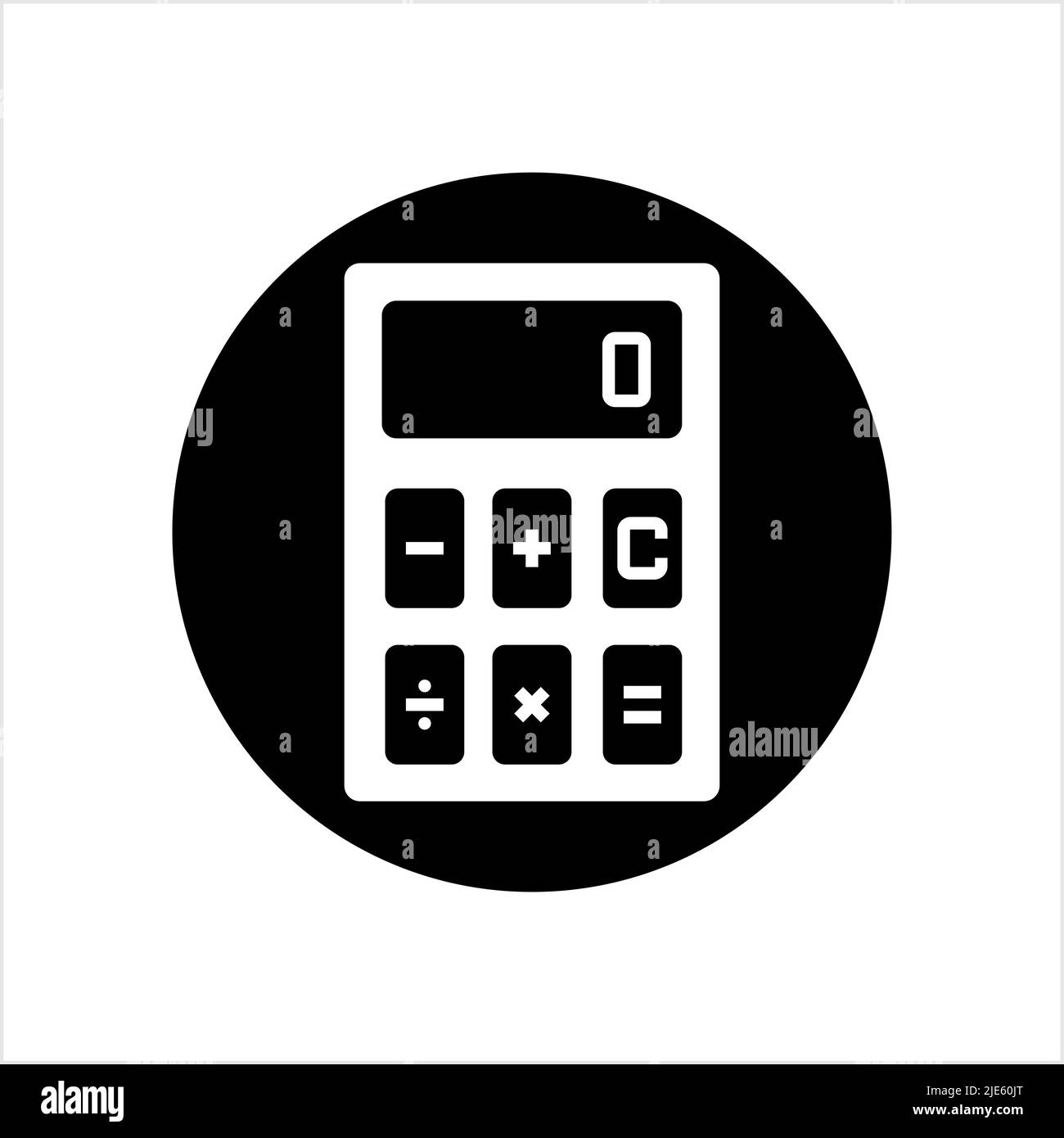 Calculator Icon, Calculator Keypad Sign Vector Art Illustration Stock Vector