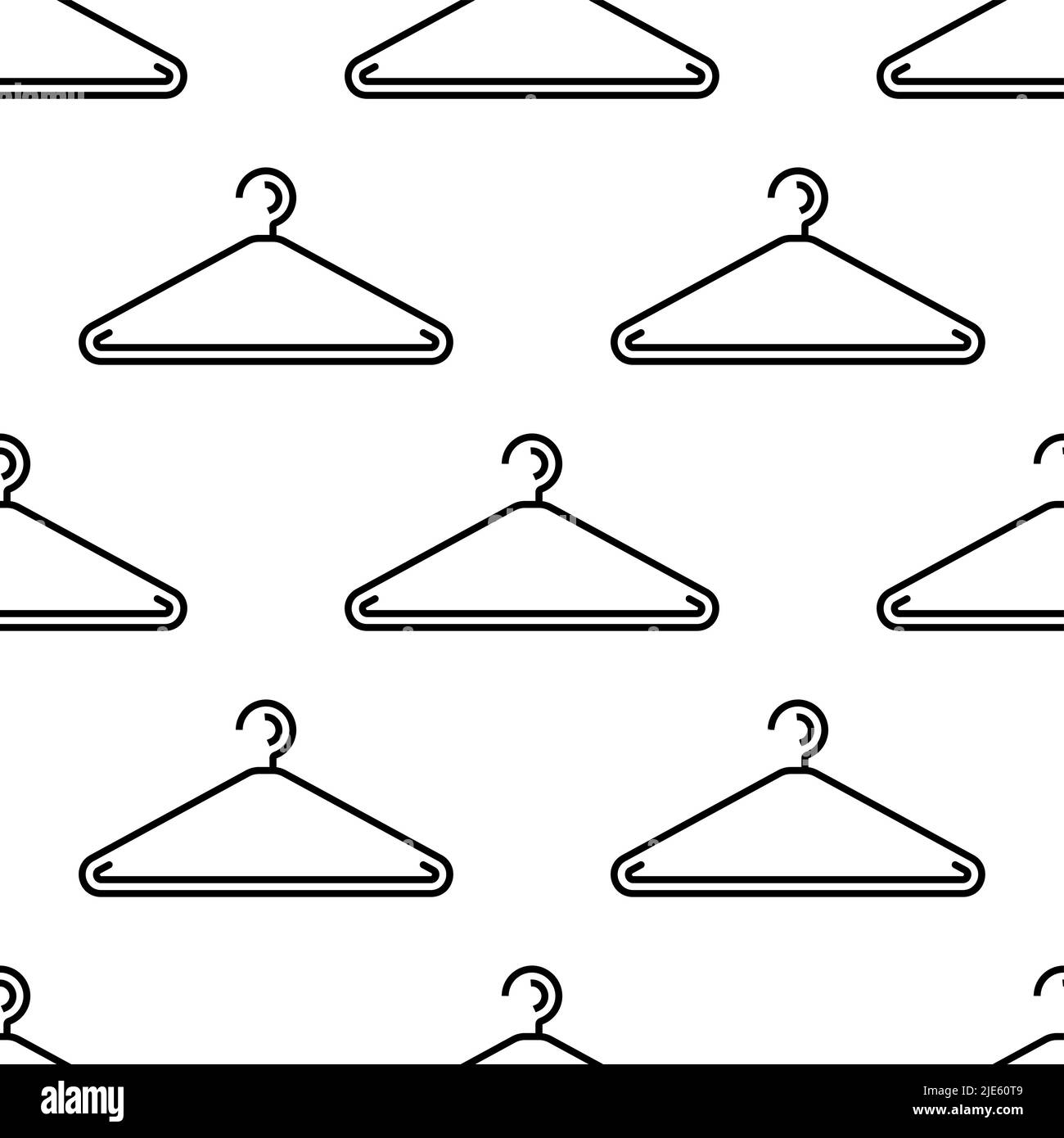Cloth Hanger Icon Seamless Pattern Vector Art Illustration Stock Vector