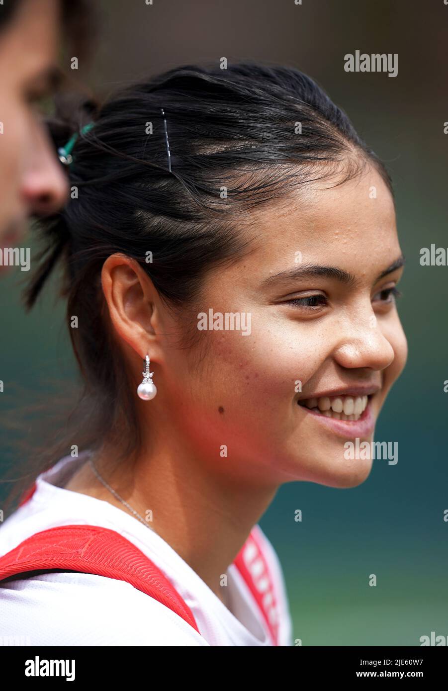 Emma Raducanu ahead of the 2022 Wimbledon Championship at the All England  Lawn Tennis and Croquet Club, Wimbledon. Picture date: Saturday June 25,  2022 Stock Photo - Alamy