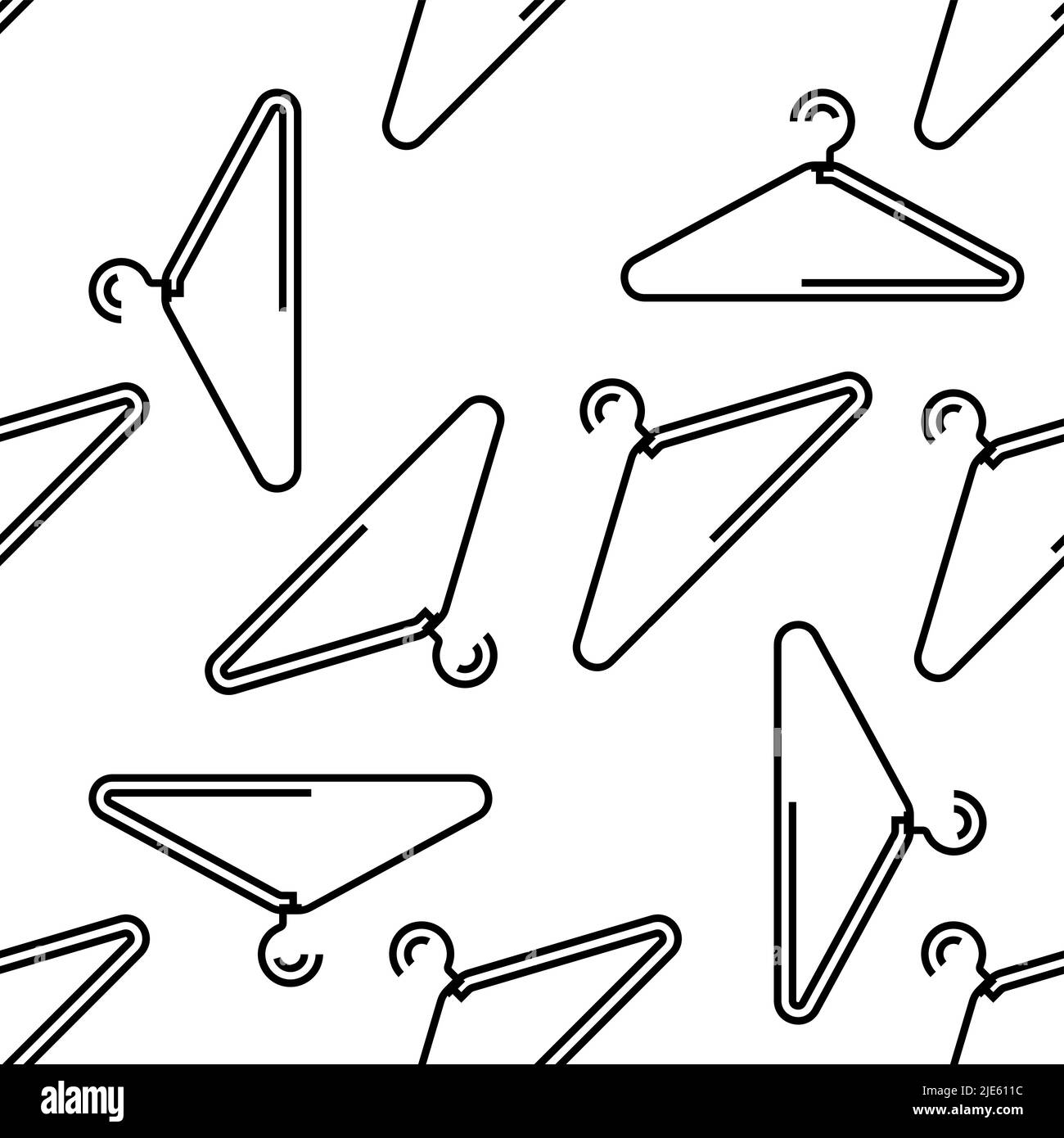 Cloth Hanger Icon Seamless Pattern Vector Art Illustration Stock Vector