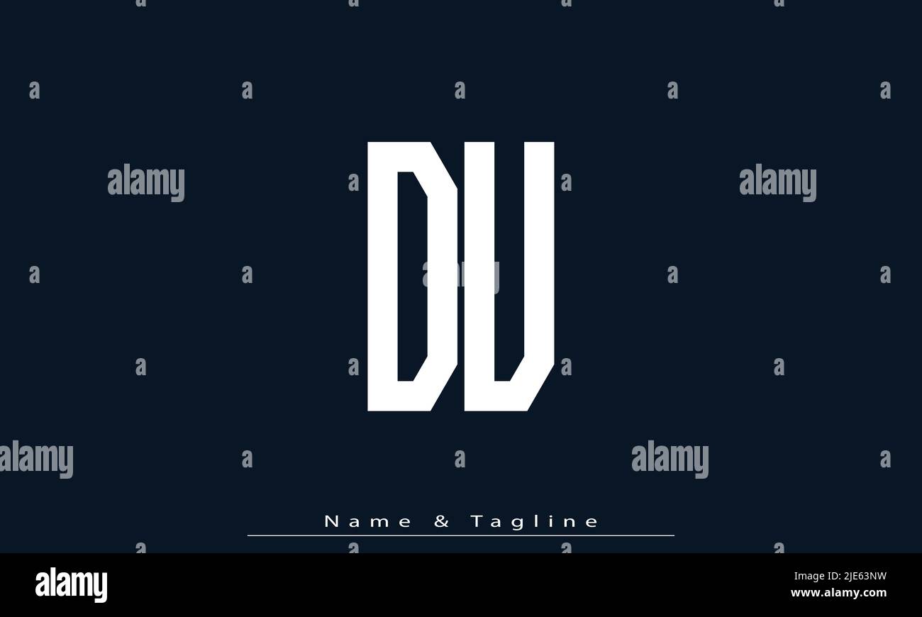 Alphabet letters Initials Monogram logo DU , UD Stock Vector