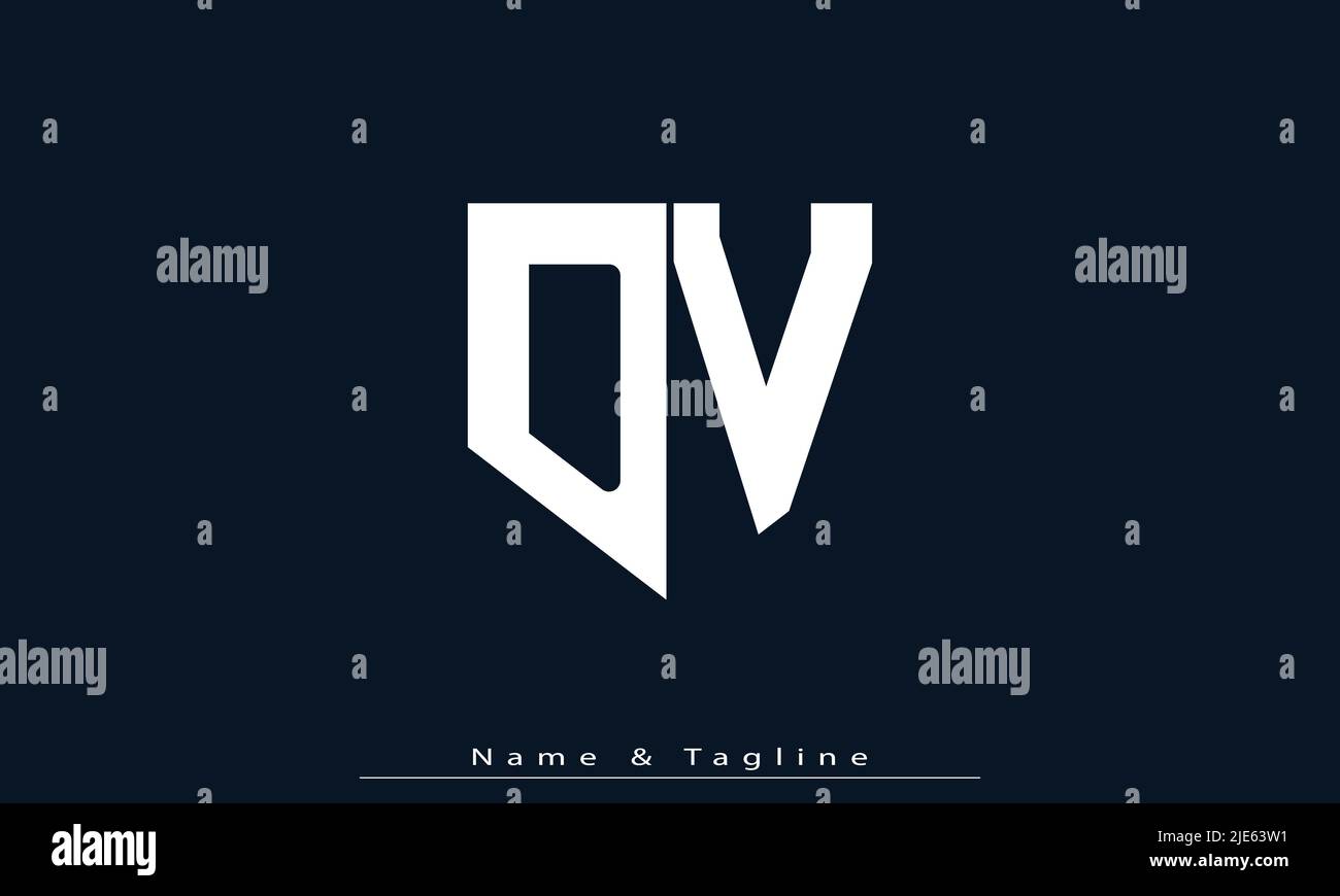 Alphabet letters Initials Monogram logo DV , VD Stock Vector Image