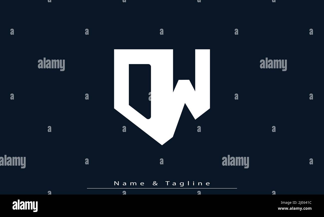 Alphabet letters Initials Monogram logo DW , WD Stock Vector