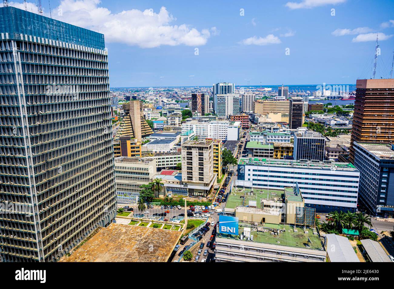 Daily life, people on the streets in Ivory Coast, Cote d'Ivoire, de