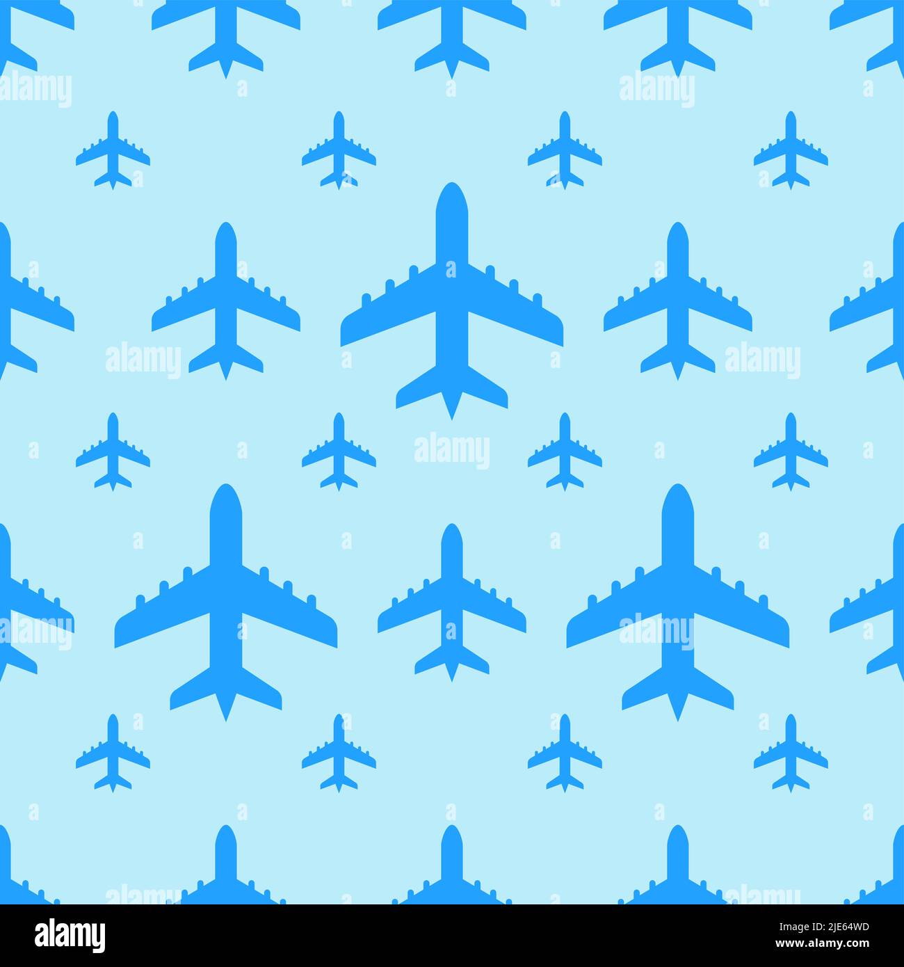 Airplane Icon Seamless Pattern Vector Art Illustration Stock Vector