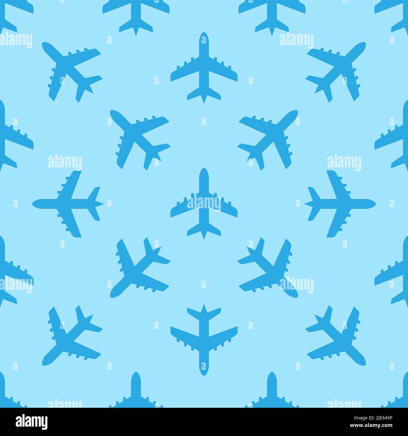 Airplane Icon Seamless Pattern Vector Art Illustration Stock Vector ...