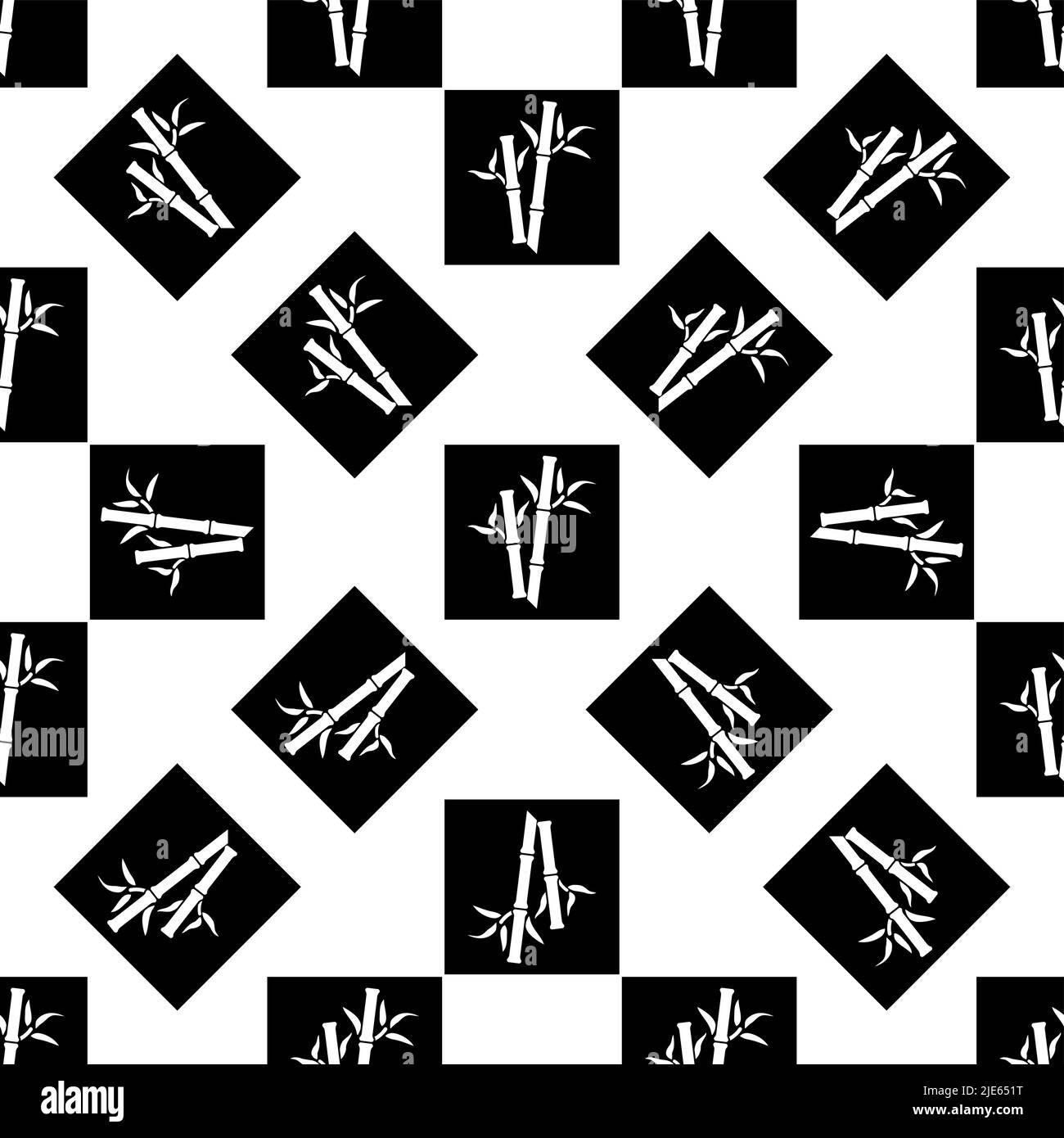 Bamboo Tree Icon Seamless Pattern Vector Art Illustration Stock Vector ...