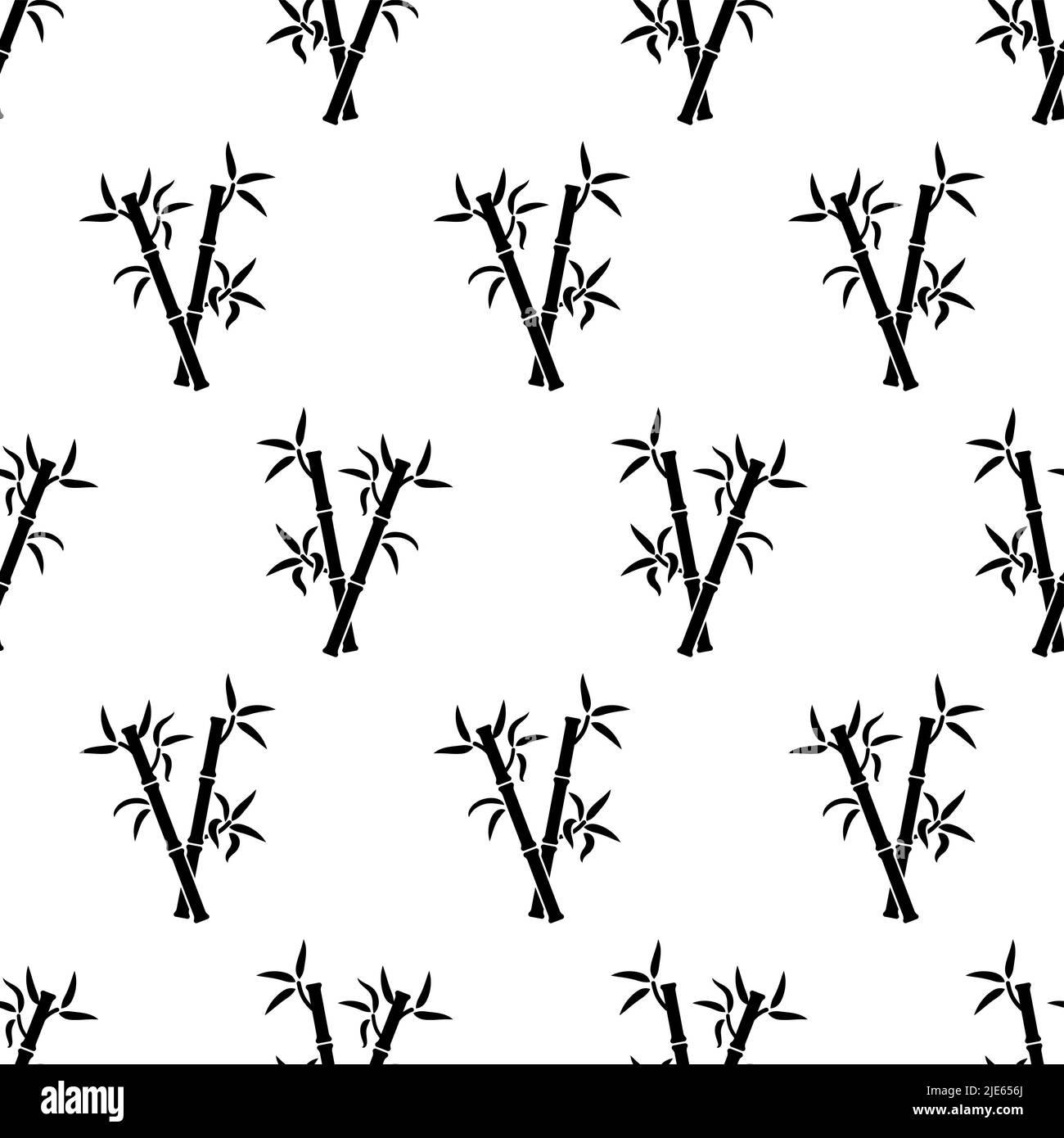 Bamboo Tree Icon Seamless Pattern Vector Art Illustration Stock Vector ...