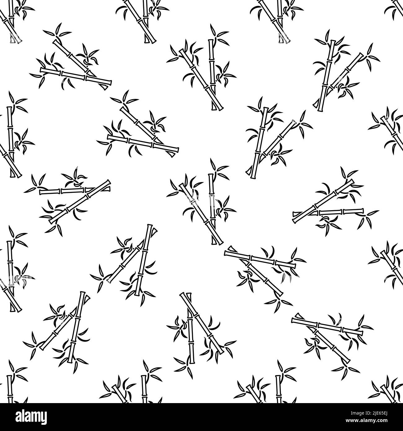 Bamboo Tree Icon Seamless Pattern Vector Art Illustration Stock Vector ...