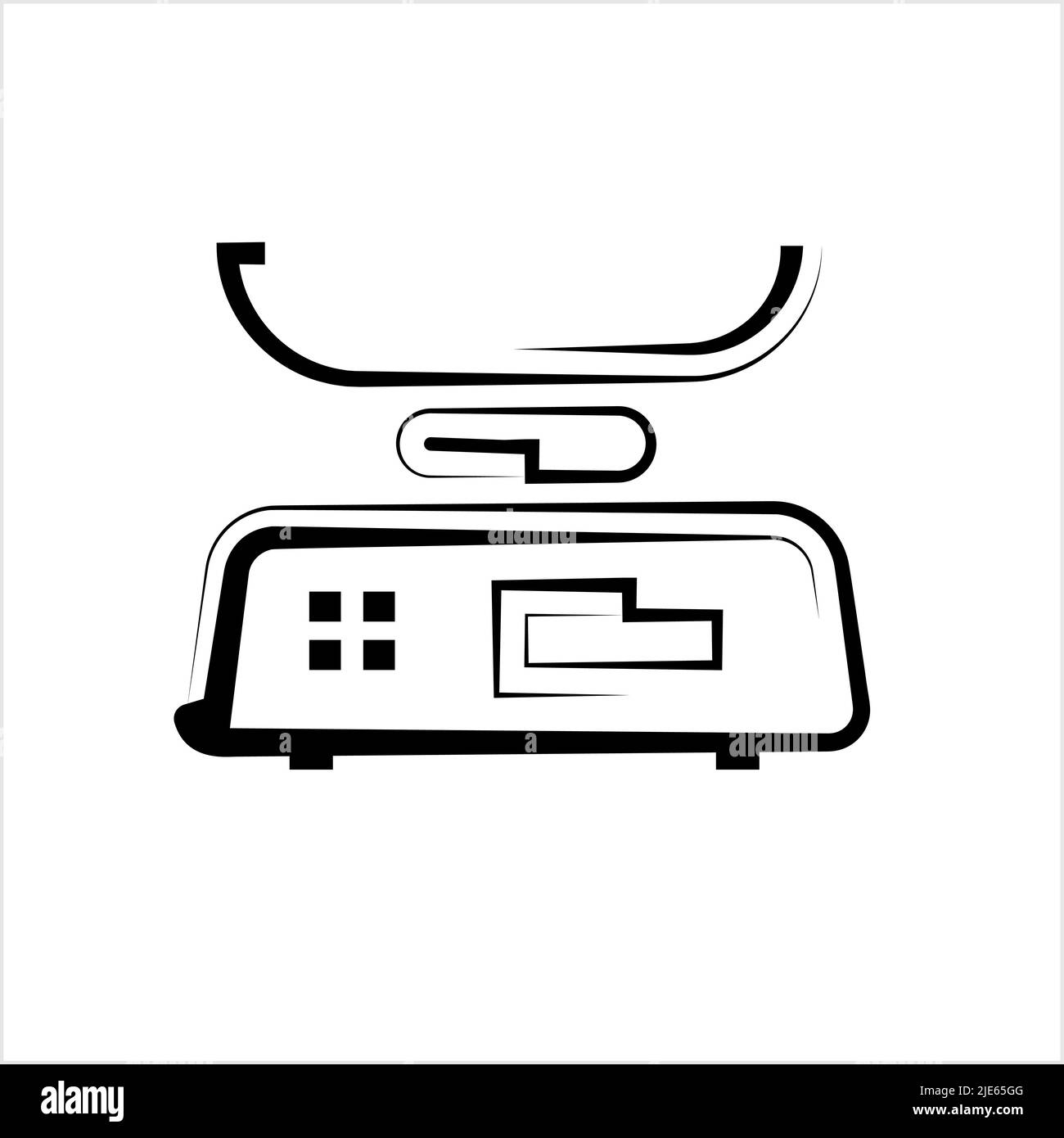 Kitchen Weight Scale Icon Vector Art Illustration Stock Vector Image ...