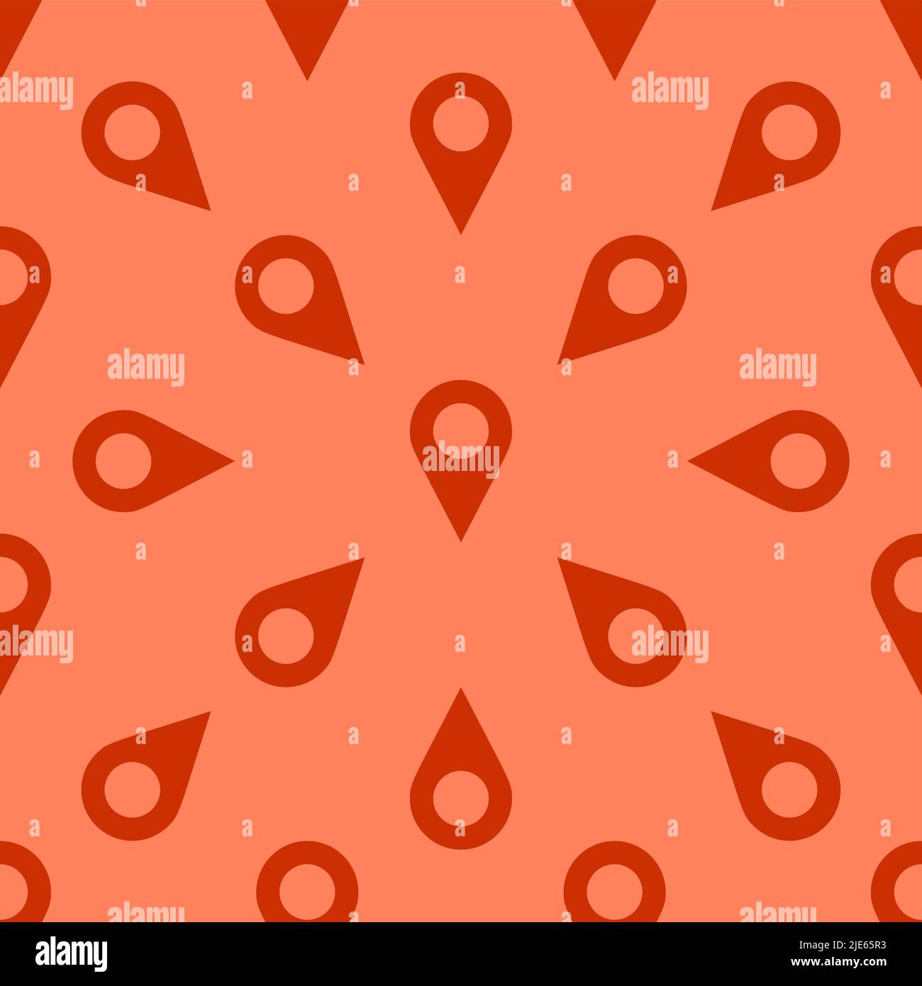 Location Pin Icon Seamless Pattern Vector Art Illustration Stock Vector