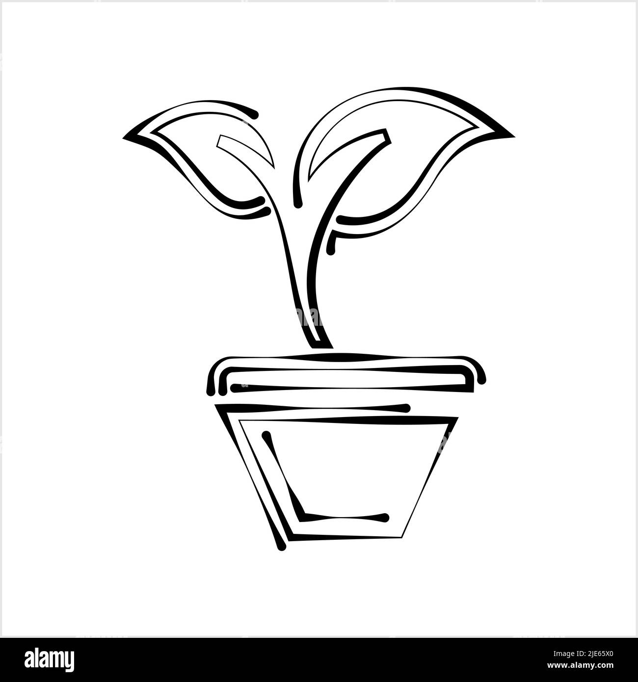 Plant Pot Icon Vector Art Illustration Stock Vector Image & Art - Alamy