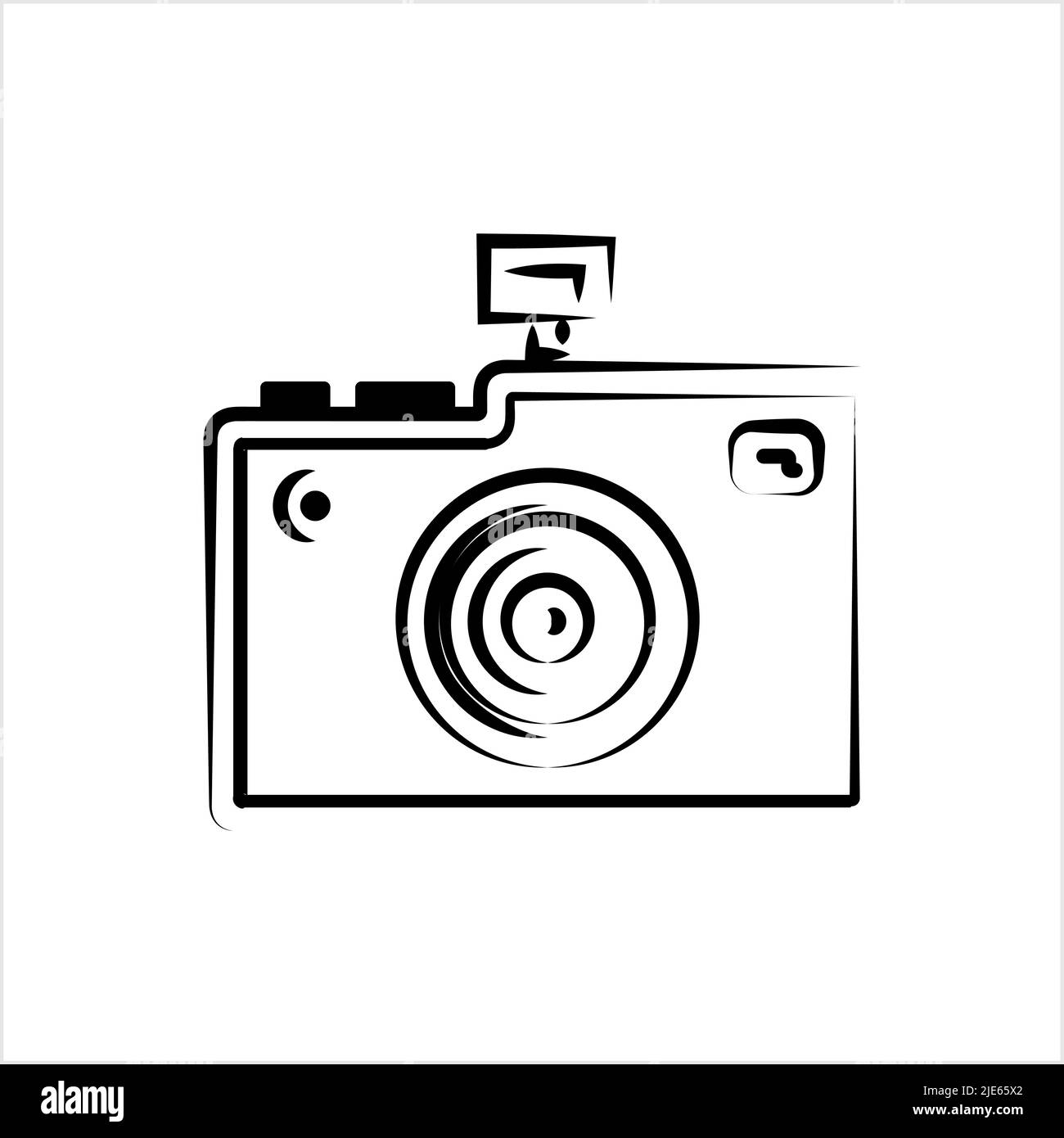 Camera Icon, Photo Camera Icon Vector Art Illustration Stock Vector